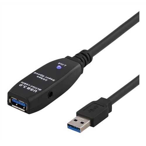 Deltaco USB3-1004 USB-kabel 7 m USB 3.2 Gen 1 (3.1 Gen 1) USB A Sort