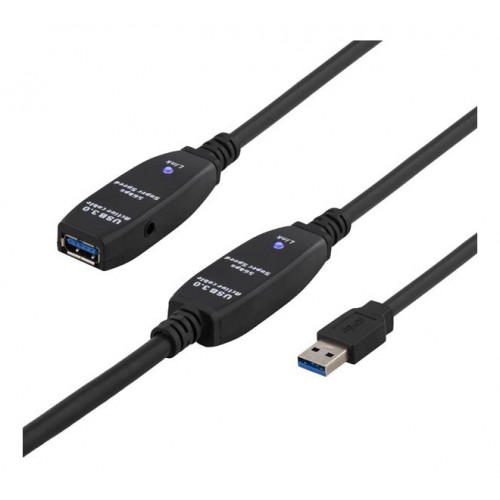 Deltaco USB3-1006 USB-kabel 10 m USB 3.2 Gen 1 (3.1 Gen 1) Mini-USB B USB A Sort