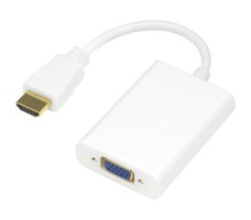 Deltaco HDMI-VGA8 videokabelkobling Hvit