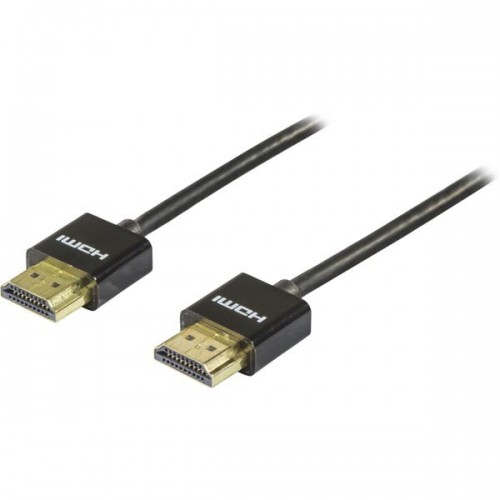Deltaco HDMI-1091 HDMI-kabel 1 m HDMI Type A (Standard) Sort