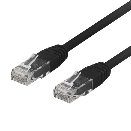 Deltaco TP-603S nettverkskabel Sort 0,3 m Cat6 U/UTP (UTP)