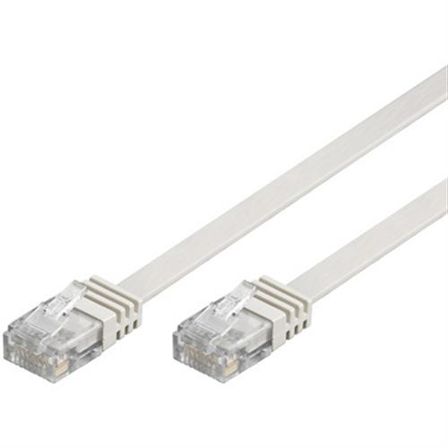 Deltaco TP-60V-FL nettverkskabel Hvit 0,5 m Cat6 U/UTP (UTP)