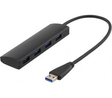 Deltaco UH-481 grensesnitt-hub USB 3.2 Gen 2 (3.1 Gen 2) Type-A 1500 Mbit/s Sort