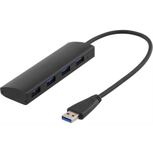 Deltaco UH-481 grensesnitt-hub USB 3.2 Gen 2 (3.1 Gen 2) Type-A 1500 Mbit/s Sort