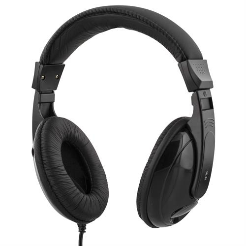 Deltaco HL-51 hodetelefon og headsett Hodetelefoner Koblet med ledninger (ikke trådløs) Hodebånd Musikk Sort