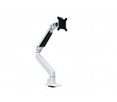 Multibrackets M VESA Gas Lift Arm Single White | VESA 75x75-100x100 | Max 10kg | Desk clamp | Hvit