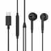 Unisynk 10396 hodetelefon og headsett Hodesett Koblet med ledninger (ikke trådløs) In-ear Samtaler/musikk USB Type-C Sort