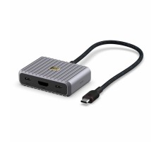 Unisynk 10397 laptop-dokkingstasjon og portreplikator USB Type-C Grå