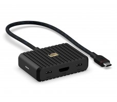 Unisynk 10398 laptop-dokkingstasjon og portreplikator USB Type-C Sort