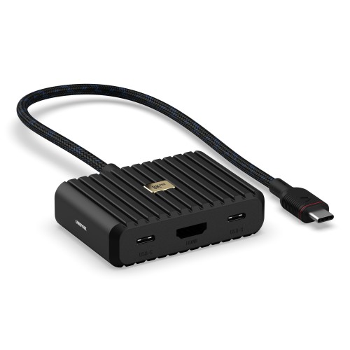 Unisynk 10398 laptop-dokkingstasjon og portreplikator USB Type-C Sort