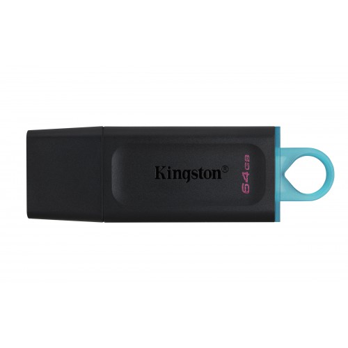 Kingston Technology DataTraveler Exodia USB-minnepenn 64 GB USB Type-A 3.2 Gen 1 (3.1 Gen 1) Sort, Turkis