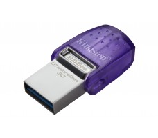 Kingston Technology DataTraveler microDuo 3C USB-minnepenn 256 GB USB Type-A / USB Type-C 3.2 Gen 1 (3.1 Gen 1) Rustfritt stål, Lilla