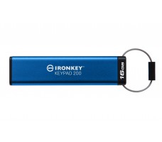 Kingston Technology IronKey Keypad 200 USB-minnepenn 16 GB USB Type-A 3.2 Gen 1 (3.1 Gen 1) Blå