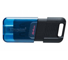 Kingston Technology DataTraveler 80 M USB-minnepenn 64 GB USB Type-C 3.2 Gen 1 (3.1 Gen 1) Sort, Blå