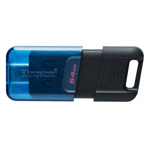 Kingston Technology DataTraveler 80 M USB-minnepenn 64 GB USB Type-C 3.2 Gen 1 (3.1 Gen 1) Sort, Blå