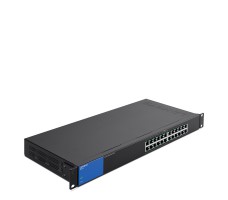 Linksys LGS124P Uhåndtert L2 Gigabit Ethernet (10/100/1000) Strøm over Ethernet (PoE) 1U Sort