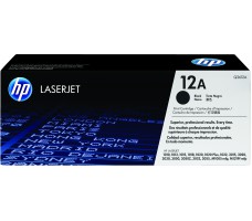 HP 12A Black Original LaserJet Toner Cartridge tonerpatron 1 stykker Sort