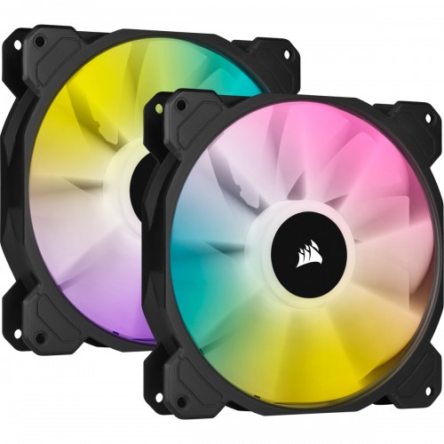 Corsair SP140 RGB ELITE PC-kjølevifte Vifte 14 cm Sort 2 stykker