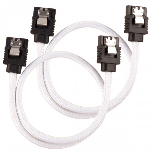 Corsair CC-8900249 SATA-kabel 0,3 m Sort, Hvit