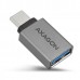 Axagon RUCM-AFA kabelkjønnsendring USB type C USB type A Metallisk