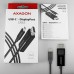 Axagon RVC-DPC videokabelkobling 1,8 m USB Type-C DisplayPort Sort