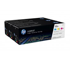 HP 131A 3-pack Cyan/Magenta/Yellow Original LaserJet Toner Cartridges tonerpatron 3 stykker Cyan, Fiolblå, Gult