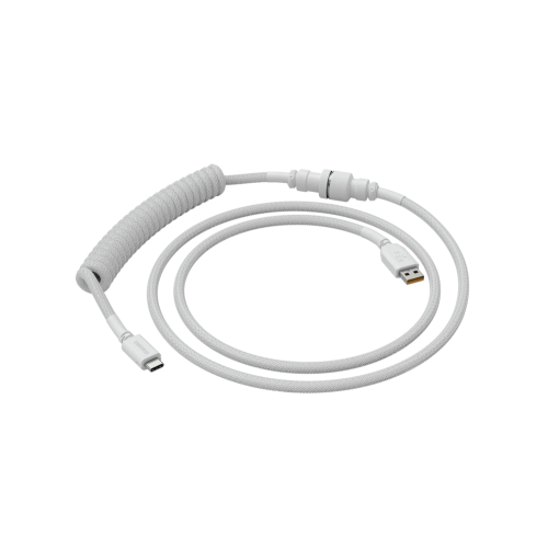 Glorious Coiled Cable USB-C til USB-A, 137cm, hvit