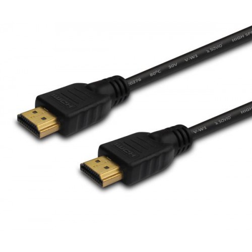 HDMI-kabel, hann/hann, 1 meter, svart