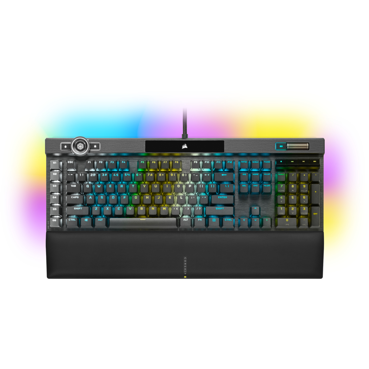 Corsair K100 RGB tastatur Spilling USB QWERTY Nederlandsk Sort